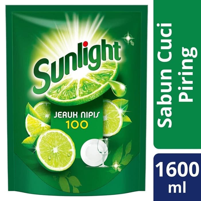 Sunlight Jeruk Nipis 1600 ml - Sabun Cuci Piring Sunlight 1600ml
