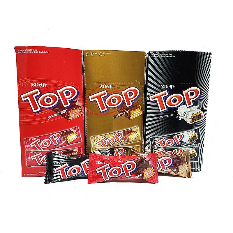 Delfi TOP Wafer Chocolate Isi 24 x 13gr