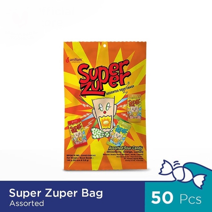 Unifam Super Zuper Assorted Sour Candy 50pcs