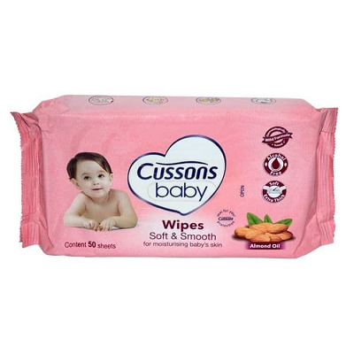 CUSSONS BABY WIPES SOFT&SMOOTH 50 SHEETS BUY 1 GET 1