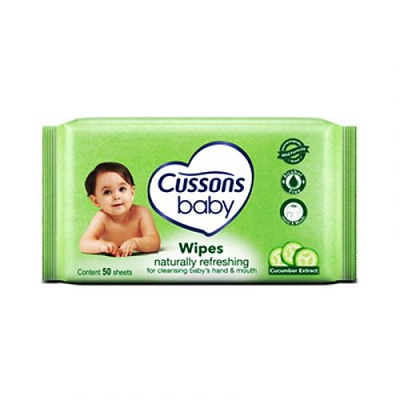 CUSSONS BABY WIPES NATURALLY REFRESHING 50 SHEETS