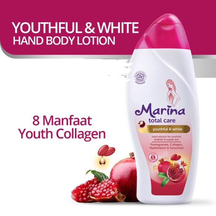 Marina Body Lotion Total Care Dengan Ekstrak Youth Collagen 100ml - A
