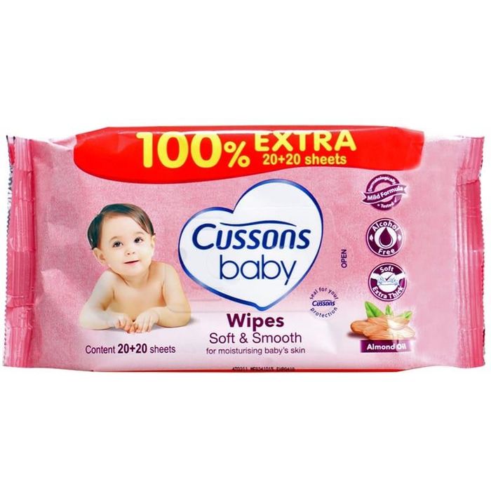 CUSSONS BABY WIPES 20s SOFT&SMOOTH
