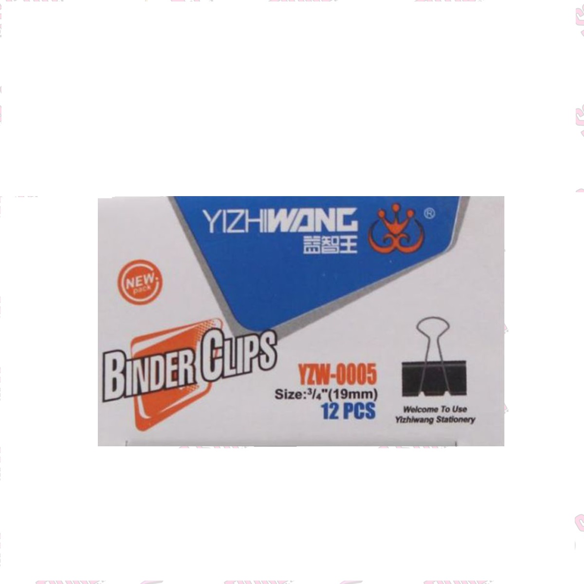 Yizhiwang Binder Chips 19mm Isi 12 Pcs YZW-0005 