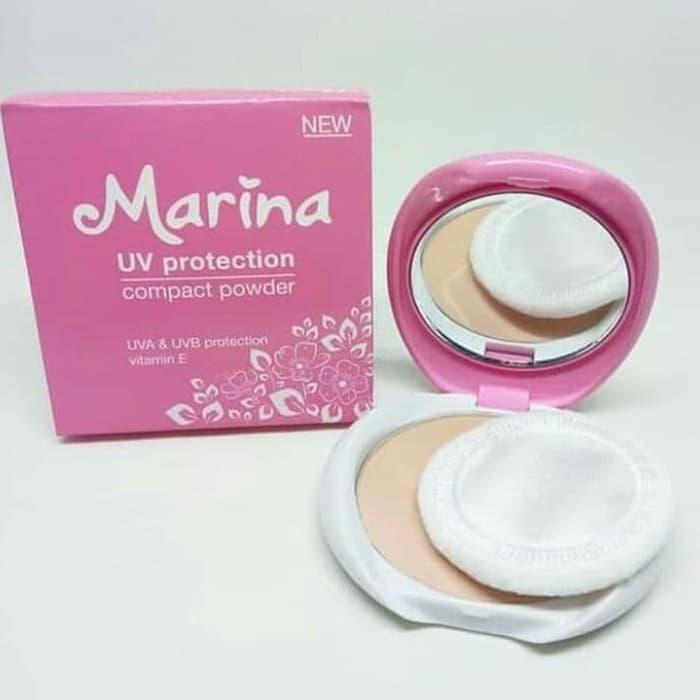 Marina UV Protection Compact Powder New Dengan Vitamin E 12g - A