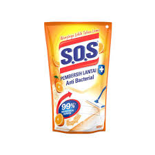 SOS Sabun Cair Pembersih Lantai Anti Bacterial Ekstrak Orange 400ml Pouch - A