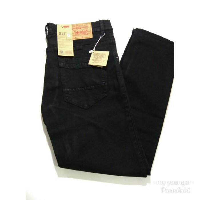 Celana pria jeans panjang levis 511 hitam
