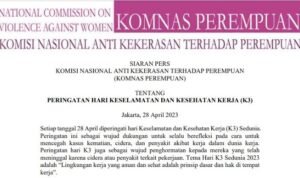 Peringatan Hari K3 Internasional, Komnas Perempuan Angkat Tema Menarik ini
